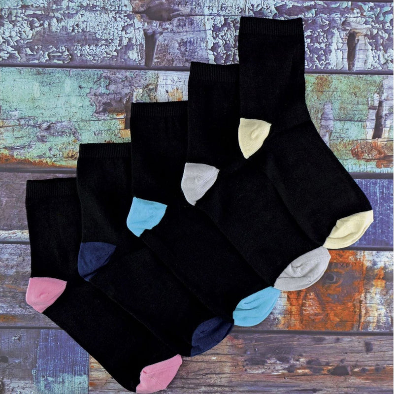 10 Pack Ladies Value Pack Heel & Toe Socks