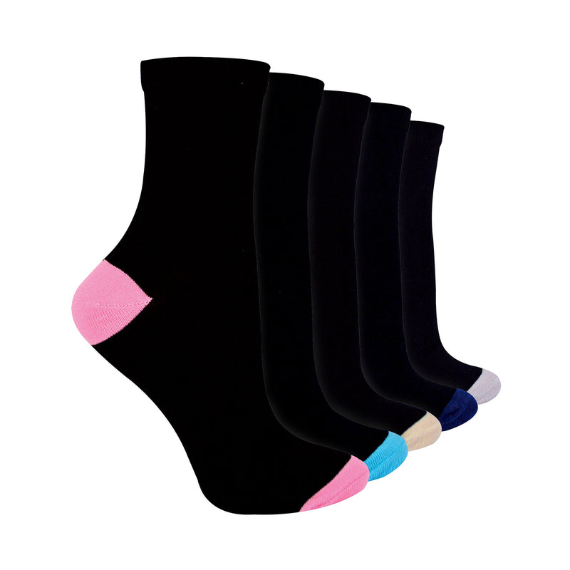 10 Pack Ladies Value Pack Heel & Toe Socks
