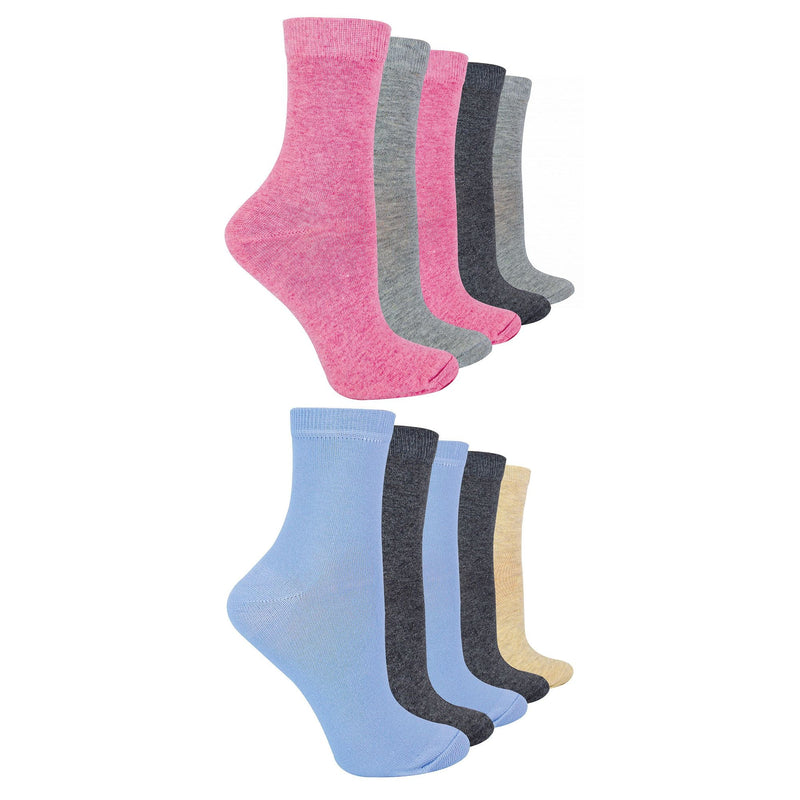 10 Pack Ladies Value Pack Heel & Toe Socks