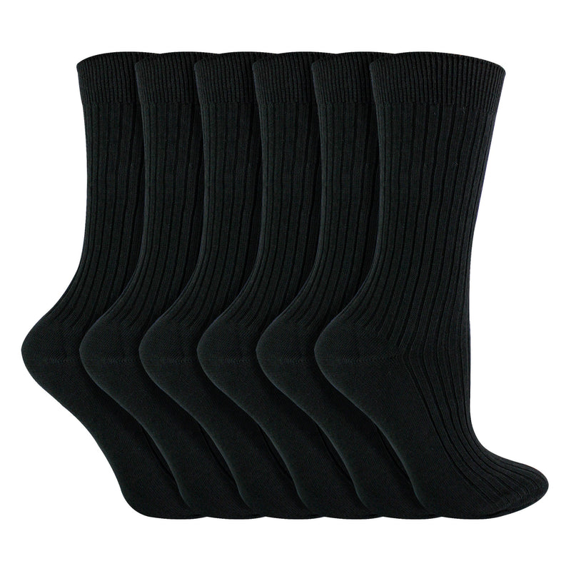6 Pack Kids 100% Cotton Breathable Socks