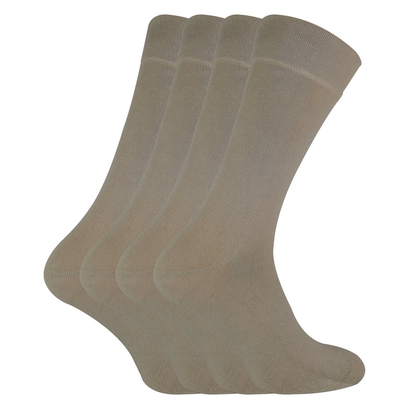 4 Pack Unisex Luxury Bamboo Crew Dress Socks