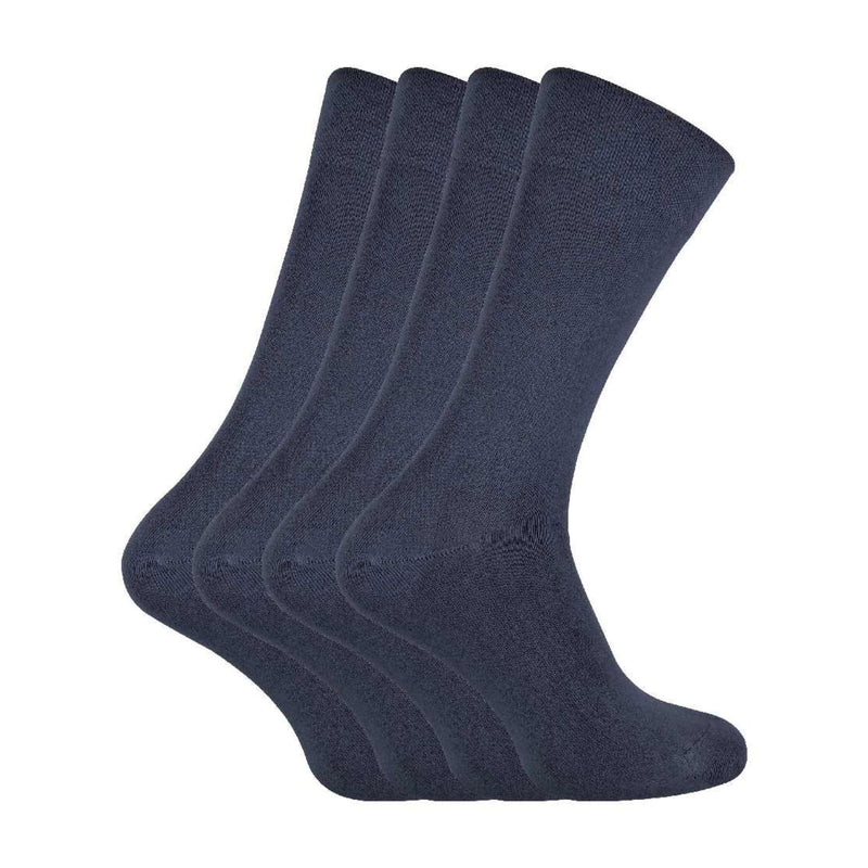 4 Pack Unisex Luxury Bamboo Crew Dress Socks