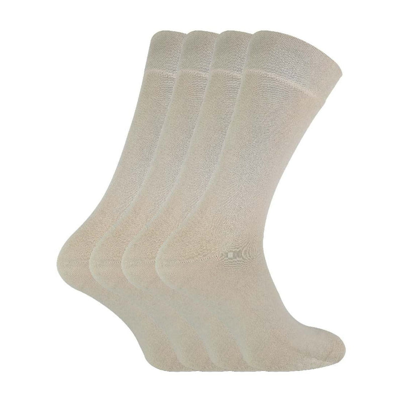 4 Pack Unisex Luxury Bamboo Crew Dress Socks