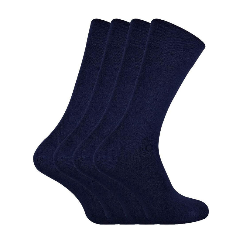 4 Pack Unisex Luxury Bamboo Crew Dress Socks