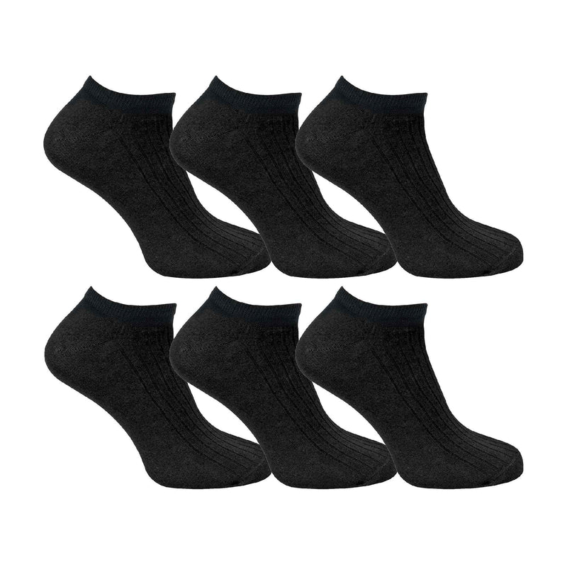 6 Pack Kids 100% Cotton Low Cut Ankle Socks