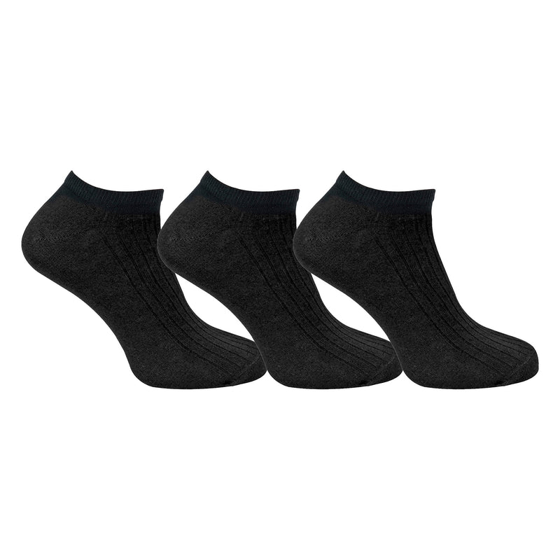 3 Pack Kids 100% Cotton Trainer Socks