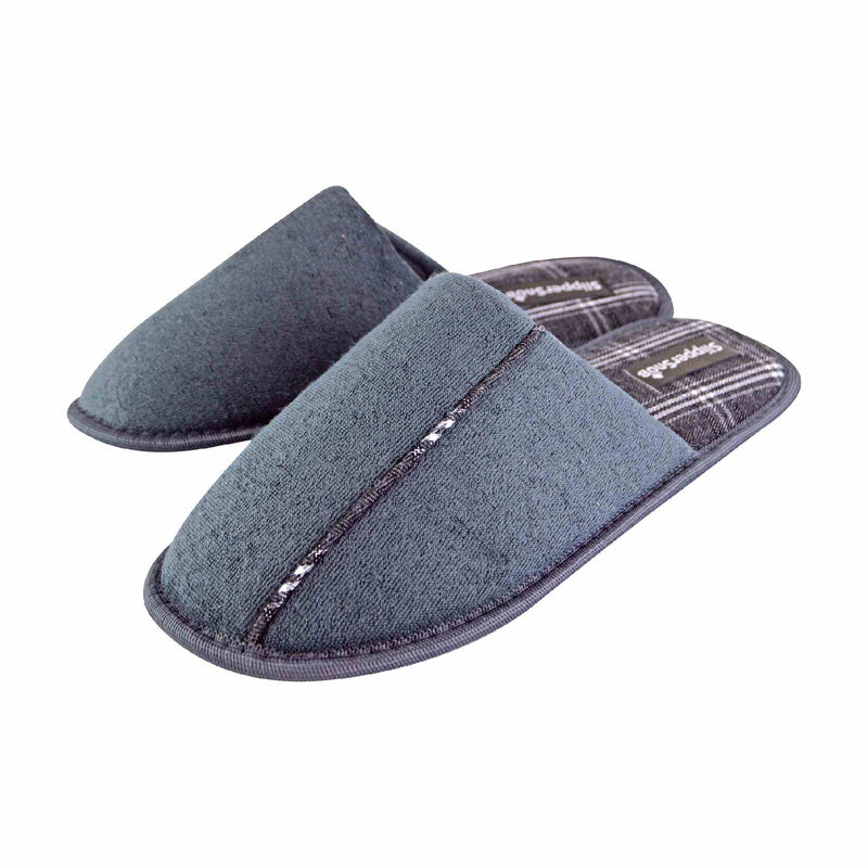 Mens Slip On Style Wide Back Mule Slippers (6 Sizes)