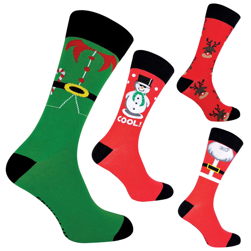 Mens Funny Christmas Dress Socks for Stocking Gift Ideas