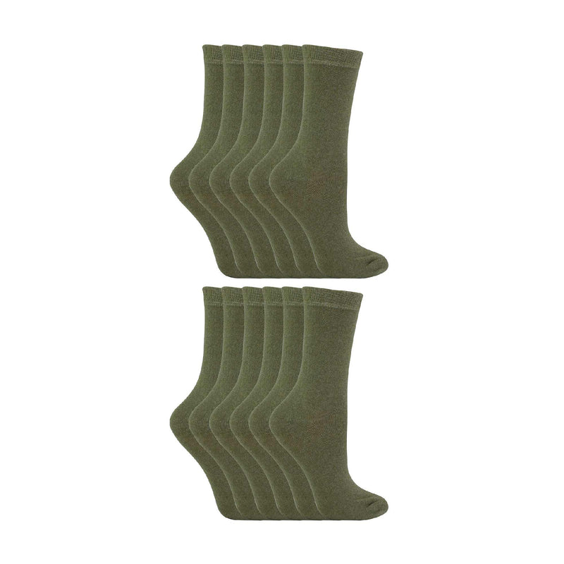12 Pair Kids Soft Cotton Colourful Casual Plain Dress Socks
