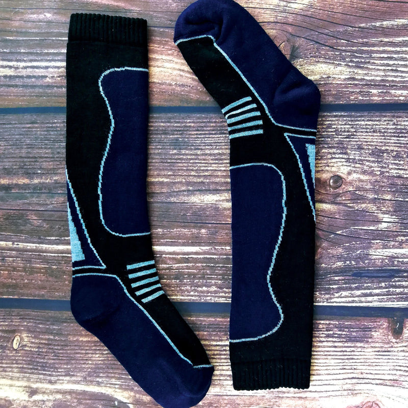 4 Pack Girls Long Knee High Wool Blend Ski Socks