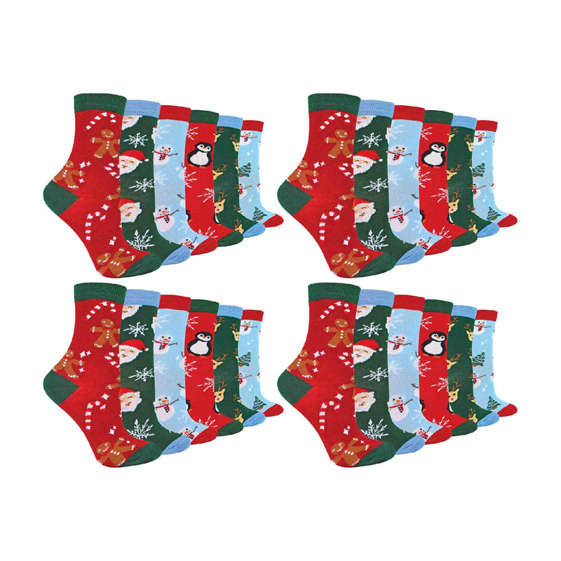 Kids Novelty Festive Christmas Socks (Multipack Options)