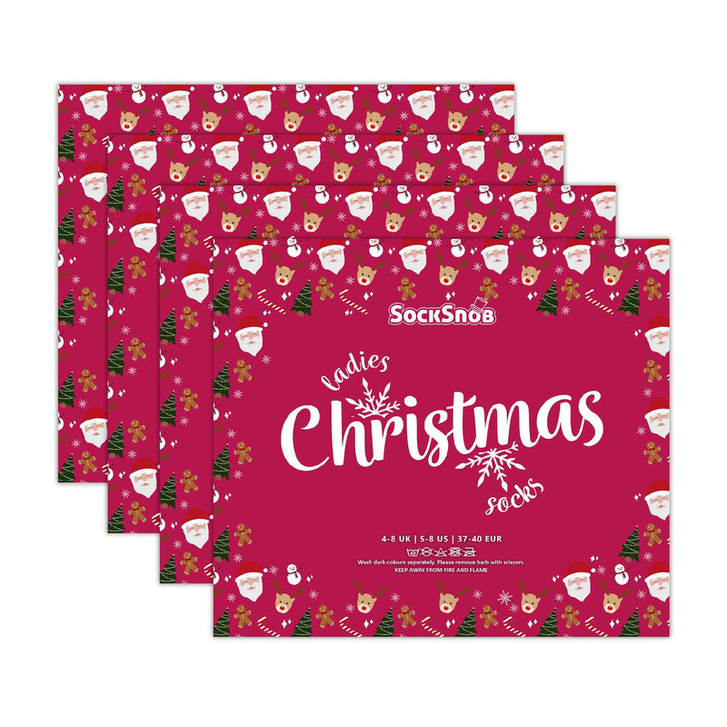 Ladies Novelty Festive Christmas Socks (Multipack Options)
