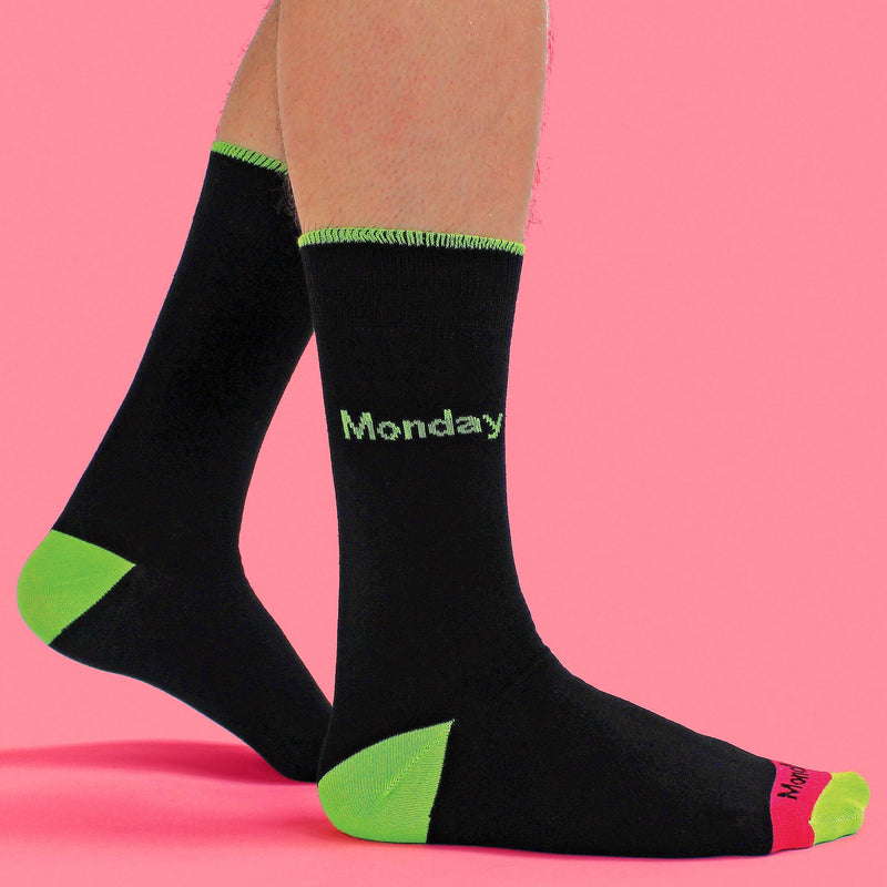 7 Pack Mens Days Of The Week Novelty Cotton Socks