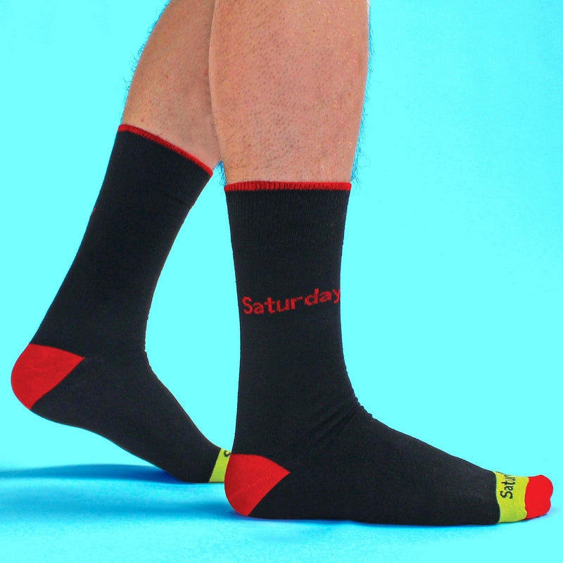 7 Pack Mens Days Of The Week Novelty Cotton Socks