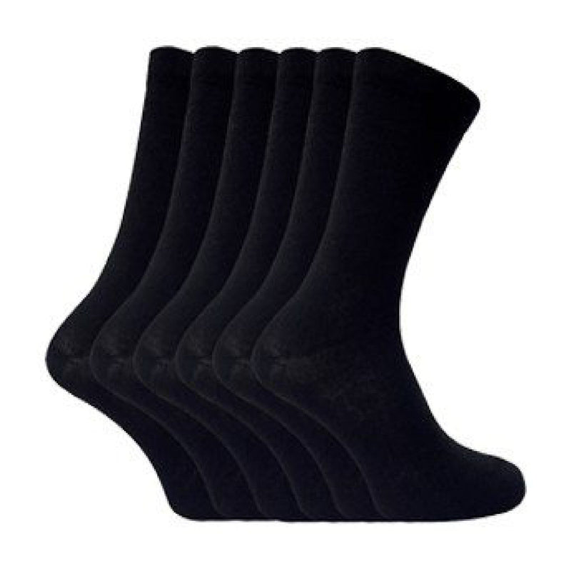 6 Pack Mens Patterned Coloured Soft Cotton Dress Socks