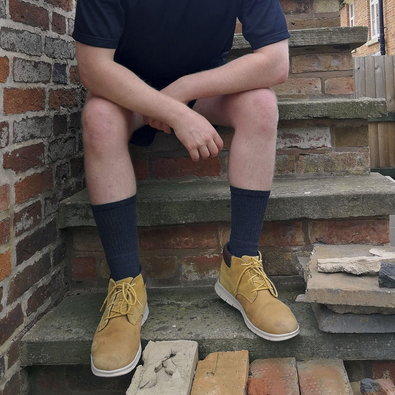 Mens Ultimate Cotton Work Socks for Steel Toe Boots (Multipack Options)