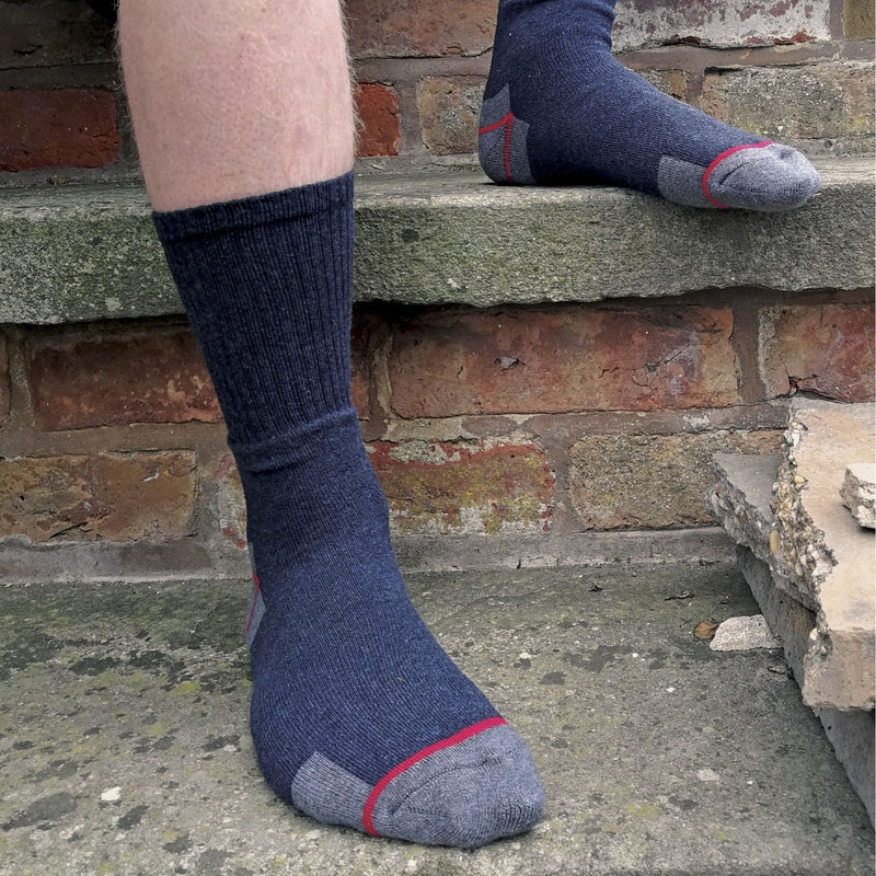 Mens Ultimate Cotton Work Socks for Steel Toe Boots (Multipack Options)