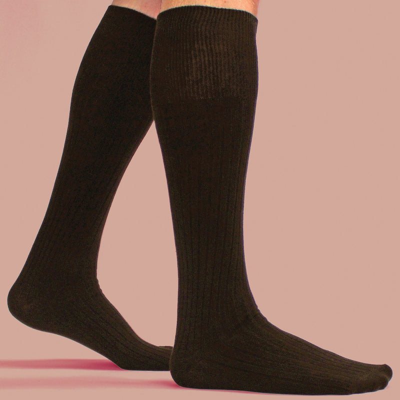 3 Pack Mens Long Knee High Length 100% Cotton Socks