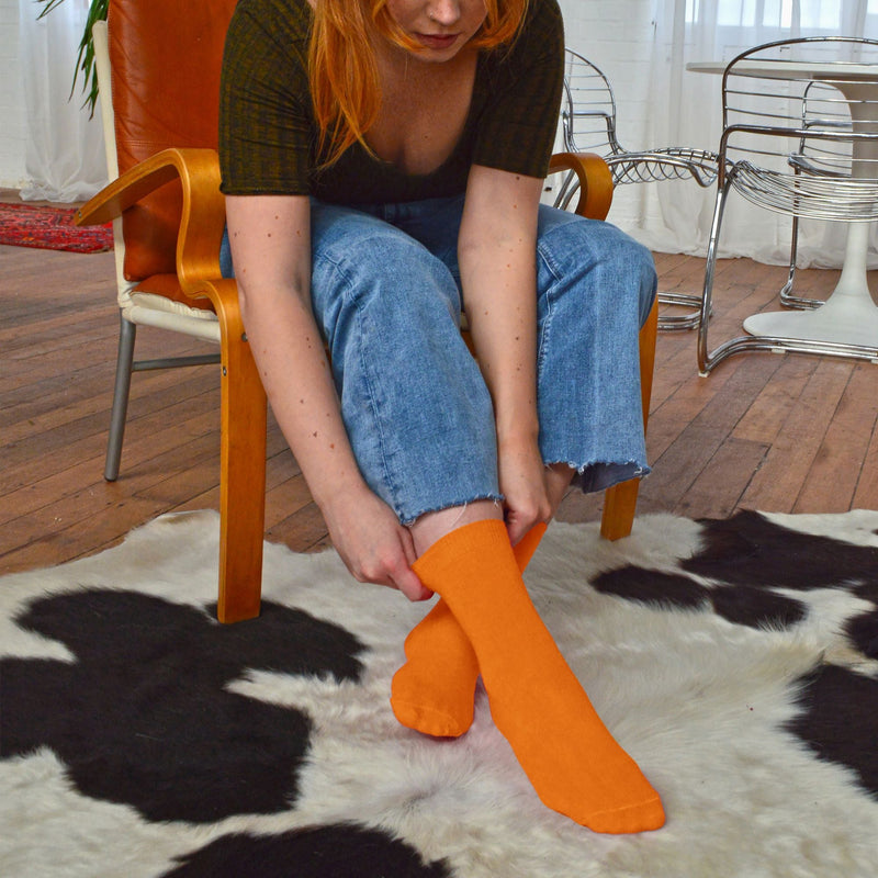 Ladies Plain Coloured Cotton Rich Dress Socks (Multipack Options)