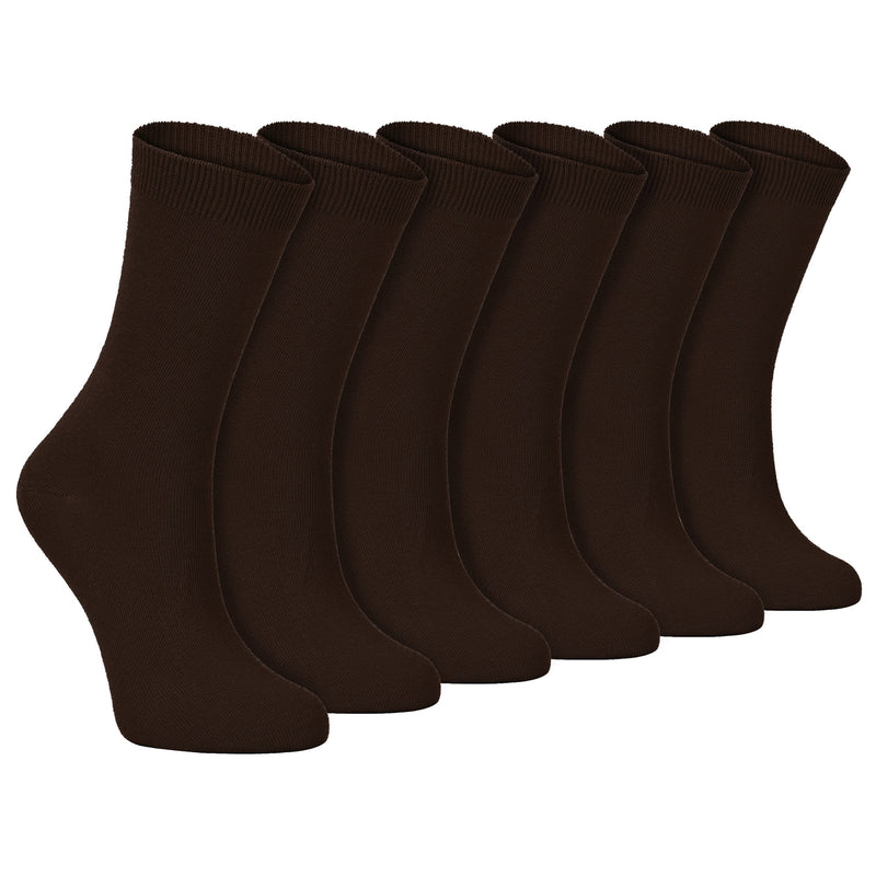 Ladies Plain Coloured Cotton Rich Dress Socks (Multipack Options)