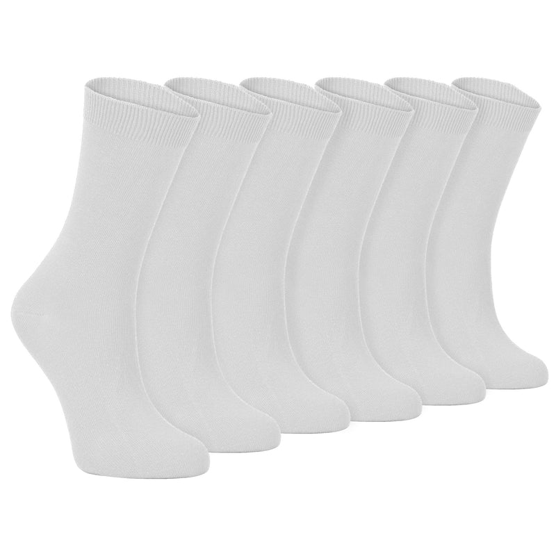 Ladies Plain Coloured Cotton Rich Dress Socks (Multipack Options)