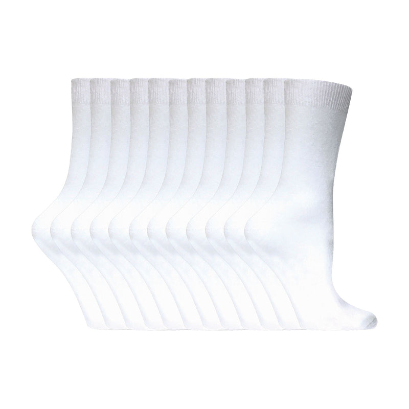 Ladies Plain Coloured Cotton Rich Dress Socks (Multipack Options)