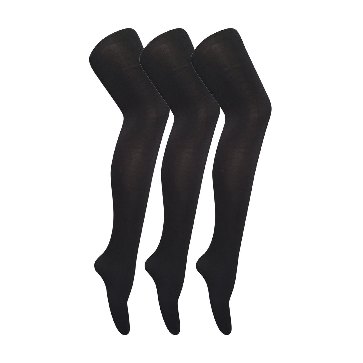 3 Pair Ladies Coloured Opaque 80 Denier Plain Block Colour Tights — InStock