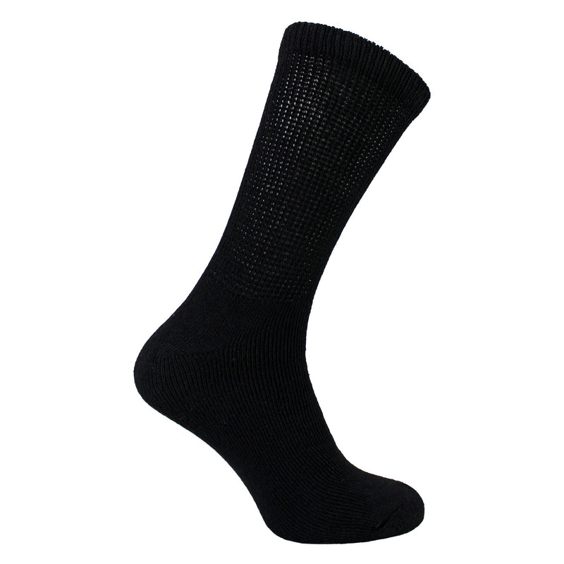 6 Pairs Mens Cotton Diabetic Socks - Soft Non Binding Everyday Comfort Socks