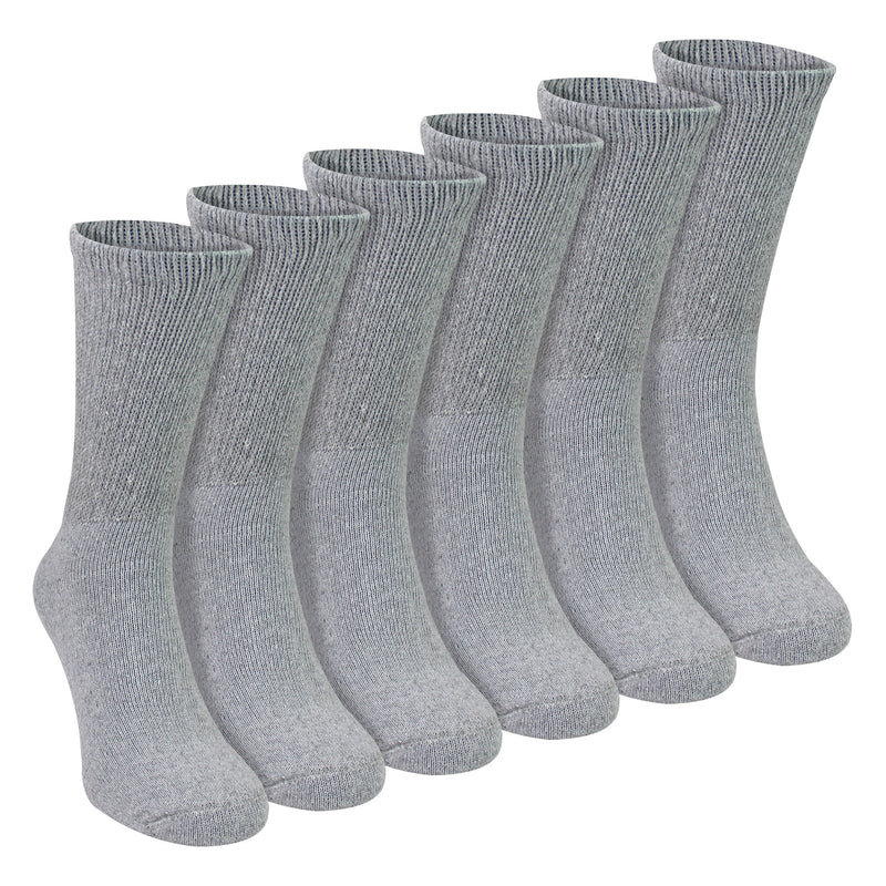 6 Pairs Mens Cotton Diabetic Socks - Soft Non Binding Everyday Comfort Socks