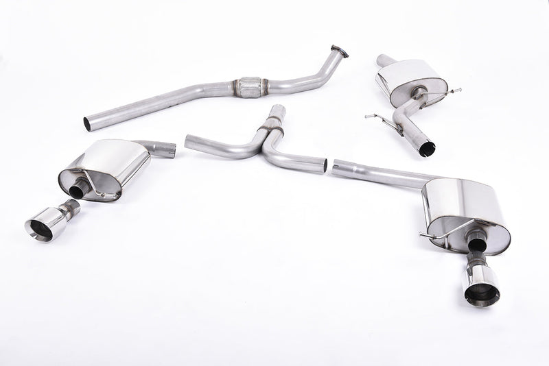Milltek Sport - Cat Back Exhaust (Multiple Options) Audi A4 B8 2.0TFSI S Line (2WD and quattro Tiptronic-only)