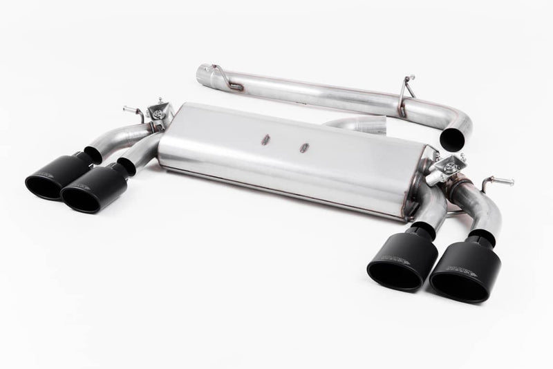 Milltek VW Golf R (MK7.5) 2.0L TSI (17-18) Non-Resonated Cat-Back Exhaust – Cerakote Black Oval Tips – SSXVW424