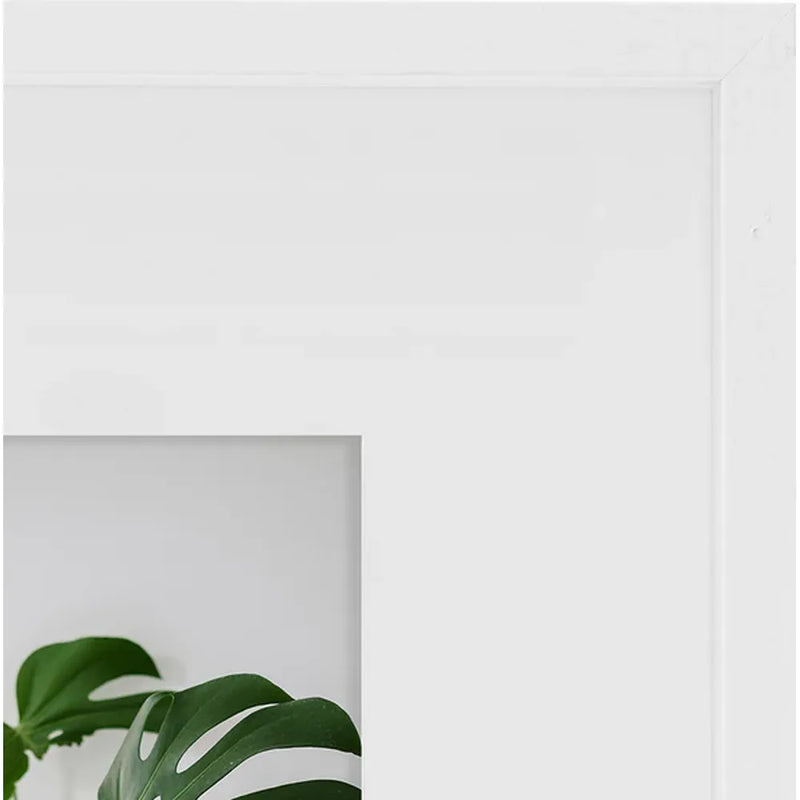 Kenro Strata Photo Frame 10x8 with 6x4 Mat - White