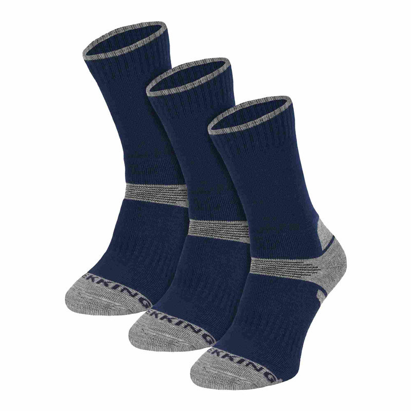 3 Pack Kids Merino Wool Hiking Socks (3 Sizes)