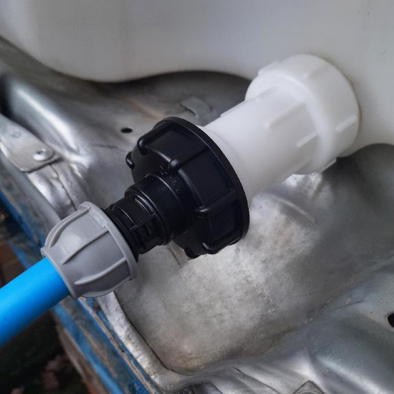 IBC Extender with 2” S60X6 Cap and 32mm MDPE Straight