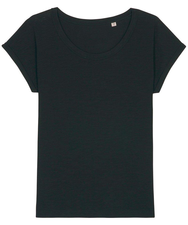 Organic Slub Rolled Sleeve T-shirt Womens