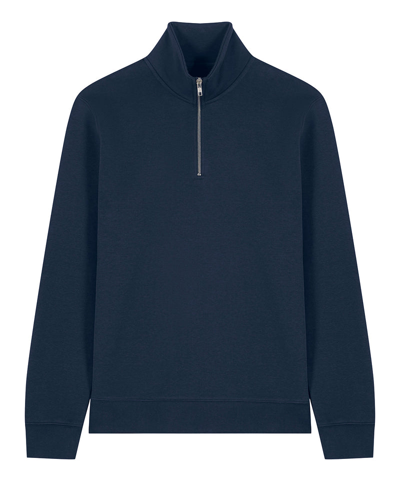 Organic Zip Neck Sweatshirt: Unisex