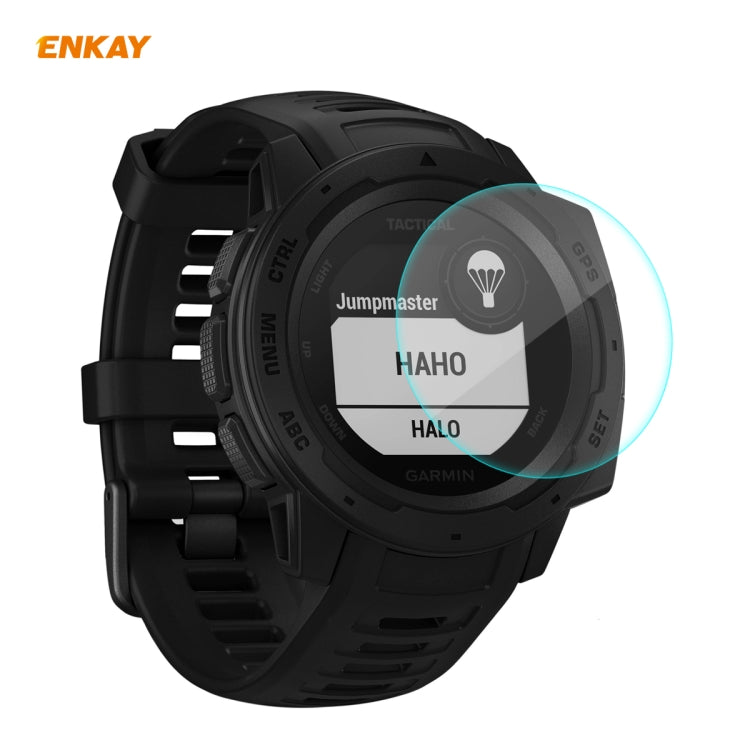 ENKAY Hat-Prince 0.2mm 9H 2.15D Curved Edge Tempered Glass Screen Protector  Watch Film, For Garmin Forerunner 45 / 45S, For Garmin Forerunner 735 / 735XT, For Garmin Instinct Tactical, For Garmin Approach S62, For Garmin Swim 2