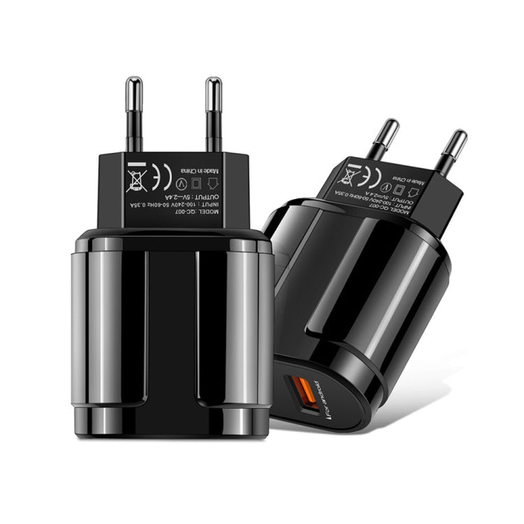 Portable Dual USB Mobile Phone Tablet Universal Charging Head Travel Charger, EU Plug, EU Plug
