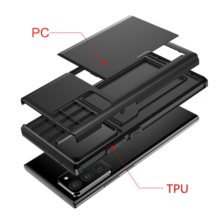 For Samsung Note20 Ultra Shockproof Rugged Armor Protective Case with Card Slot