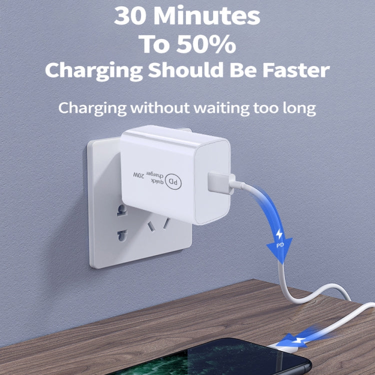 SDC-20W 2 in 1 PD 20W USB-C / Type-C Travel Charger + 3A PD 3.0   USB-C / Type-C to USB-C / Type-C Fast Charge Data Cable Set, Cable Length: 1m,, US Plug, EU Plug, UK Plug
