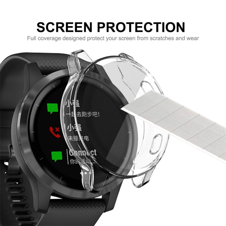 ENKAY Hat-Prince Full Coverage Transparent TPU Soft Case, For Garmin Venu 2 45mm / Vivoactive 4 45mm, For Garmin Venu 2S 40mm / Vivoactive 4S 40mm