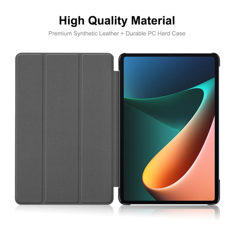 For Xiaomi Mi Pad 5 / 5 Pro ENKAY Custer Texture Horizontal Flip PU+PC Leather Case with Three-folding Holder & Sleep / Wake-up Function, For Xiaomi Mi Pad 5 / 5 Pro