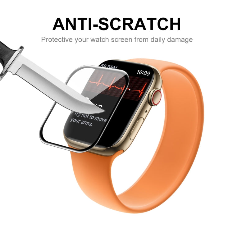ENKAY Hat-Prince 3D Curved Edge Full Coverage Full Tempered Glass HD Screen Protector Film For Apple Watch Series 9 / 8 / 7 45mm, 1 PC, 2 PCS, 5 PCS, 10 PCS