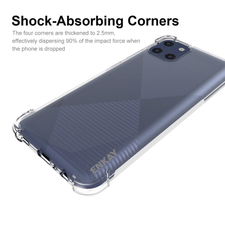 ENKAY Transparent TPU Shockproof Case, For Samsung Galaxy A03 4G 164mm, For Samsung Galaxy A03 4G 166mm, For Samsung Galaxy A03s 4G EU Version, For Samsung Galaxy A13 5G, For Samsung Galaxy M52 5G, For Samsung Galaxy S22 5G, For Samsung Galaxy S22+ 5G...