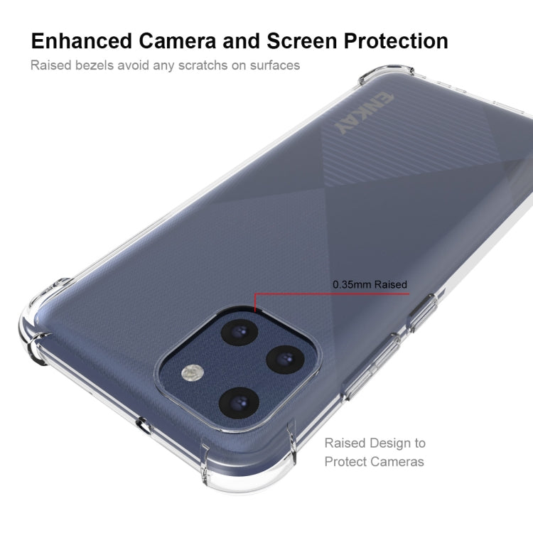 ENKAY Transparent TPU Shockproof Case, For Samsung Galaxy A03 4G 164mm, For Samsung Galaxy A03 4G 166mm, For Samsung Galaxy A03s 4G EU Version, For Samsung Galaxy A13 5G, For Samsung Galaxy M52 5G, For Samsung Galaxy S22 5G, For Samsung Galaxy S22+ 5G...