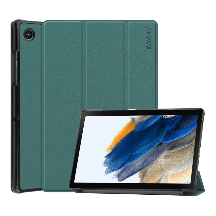 For Samsung Galaxy Tab A8 10.5 2021 ENKAY Custer Texture Leather Smart Tablet Case, For Samsung Galaxy Tab A8 10.5 2021