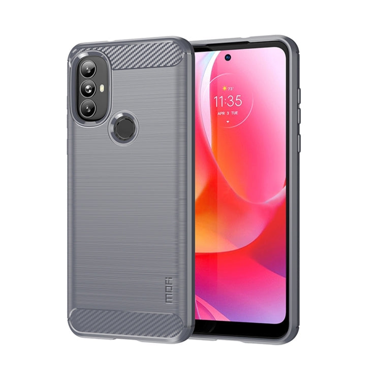 MOFI Gentleness Brushed Carbon Fiber Soft TPU Case, For Motorola Moto G71 5G, For Motorola Moto G200 5G / Edge S30, For Motorola Moto G Power 2022