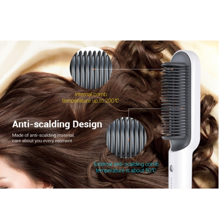 K-SKIN KD380 Hair Straightener Electric Straight Hair Curler Comb Brush PTC Heating Ceramic Straight Hair Brush, UK Plug, Black, UK Plug, White, EU Plug, Black, EU Plug, White