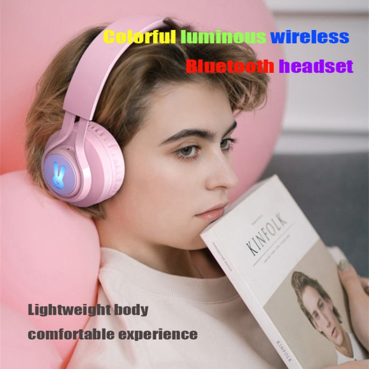BT06C+ Children Head-mounted Cute Wireless Bluetooth Headset with Microphone & LED Light
