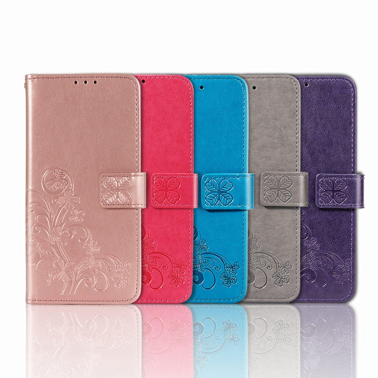Four-leaf Clasp Embossed Buckle Leather Phone Case, For Xiaomi Poco M4 Pro